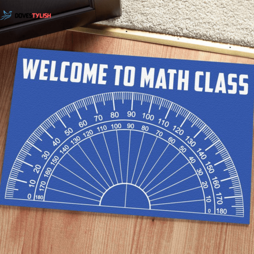 Welcome To Math Class Easy Clean Welcome DoorMat