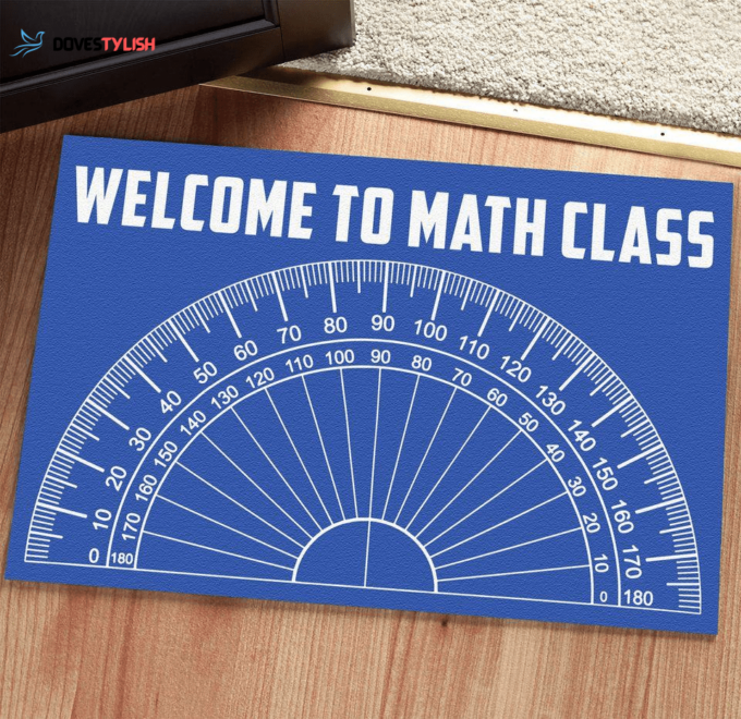 Welcome To Math Class Easy Clean Welcome DoorMat