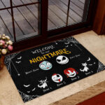 Welcome To Our Nightmare Personalized Doormat, Best Gift For Halloween Home Decoration