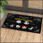 Welcome To Our Nightmare Personalized Doormat, Best Gift For Halloween Home Decoration