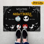 Welcome To Our Nightmare Personalized Doormat, Best Gift For Halloween Home Decoration