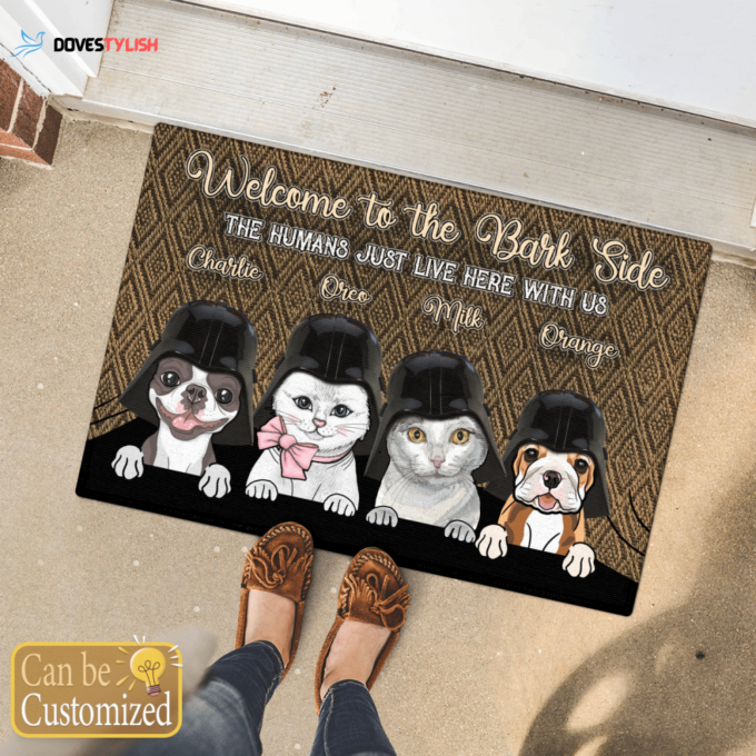 Welcome To The Bark Side Personalized Doormat