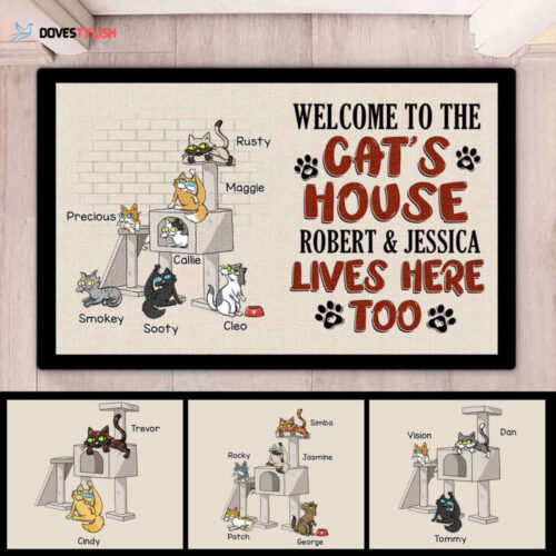 Welcome To The Cat’s House Doormat – Gift For Cat Lovers