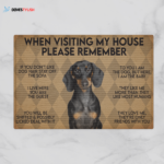 WHEN VISITING MY HOUSE PLEASE REMEMBER DACHSHUND DOG Indoor And Outdoor Doormat Warm House Gift Welcome Mat Gift For Dachshund Lovers