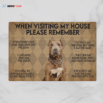 WHEN VISITING MY HOUSE PLEASE REMEMBER PB DOG Indoor And Outdoor Doormat Warm House Gift Welcome Mat Gift For PB Lovers