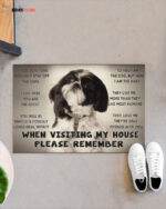 When Visiting My House Please Remember – Shih Tzu 2 Dog Doormat Welcome Mat Housewarming Gift Home Decor Funny Doormat Gift Idea For Dog Lovers