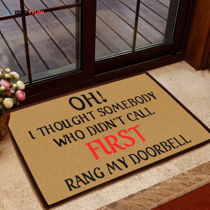 Who Didnt Call First Easy Clean Welcome DoorMat