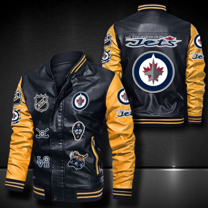 Winnipeg Jets Leather Bomber Jacket