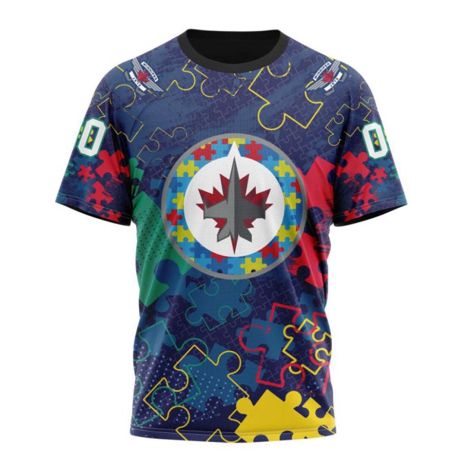 Winnipeg Jets Specialized Fearless Against Autism Unisex T-Shirt For Fans Gifts 2024