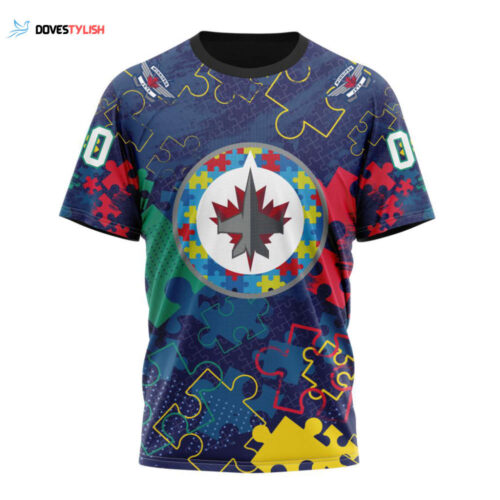 Winnipeg Jets Specialized Fearless Against Autism Unisex T-Shirt For Fans Gifts 2024