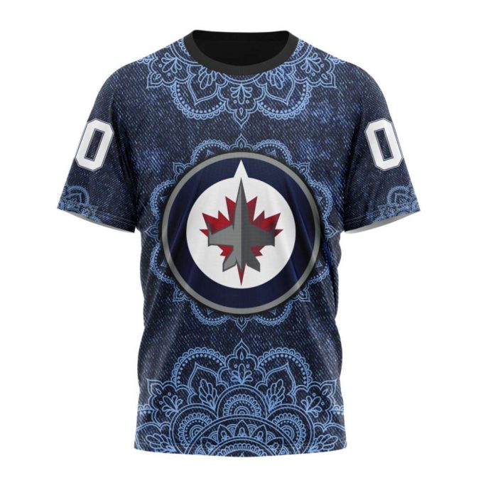 Winnipeg Jets Specialized Mandala Style Unisex T-Shirt For Fans Gifts 2024