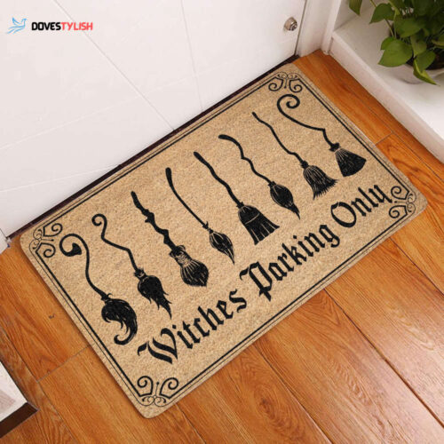 Witches Parking Only Coir Pattern All Over Printing Doormat