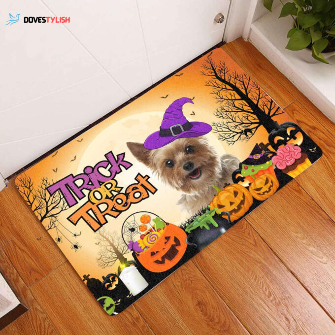 Yorkshire Terrier Halloween Dog Doormat Home Decor 2024