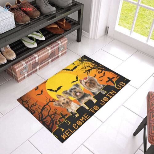 Yorkshire Terrier Halloween Doormat Home Decor 2024
