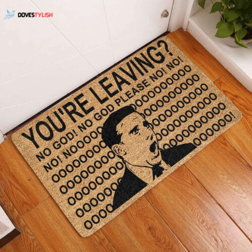 Youre Leaving Coir Pattern All Over Printing Doormat