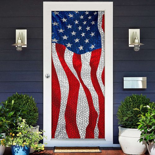 American Flag Door Cover 4Th Of July Decor