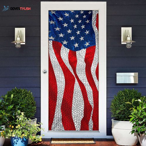 American Flag Door Cover 4Th Of July Decor