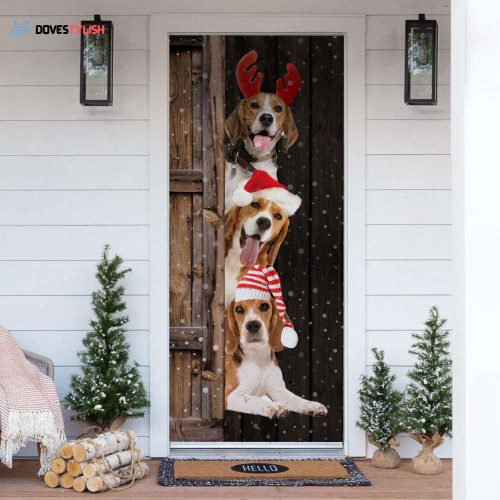 Beagle Christmas Door Cover Tmarc Tee