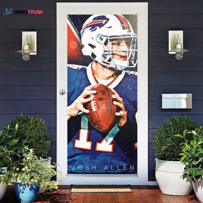 Buffalo Bills 17 Josh Allen Unisex Gift Tee 2024Gift For Fan 3D Full Printing Door Cover