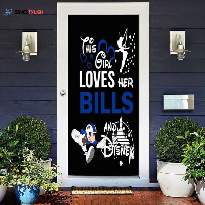 Buffalo Bills Mickey Unisex Gift Tee 2024Gift For Fan 3D Full Printing Door Cover