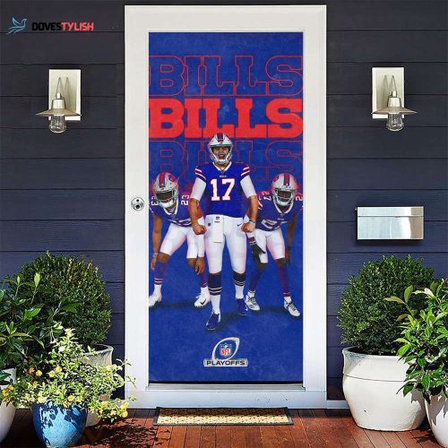 Buffalo Bills 17 Josh Allen Unisex Gift Tee 2024Gift For Fan 3D Full Printing Door Cover