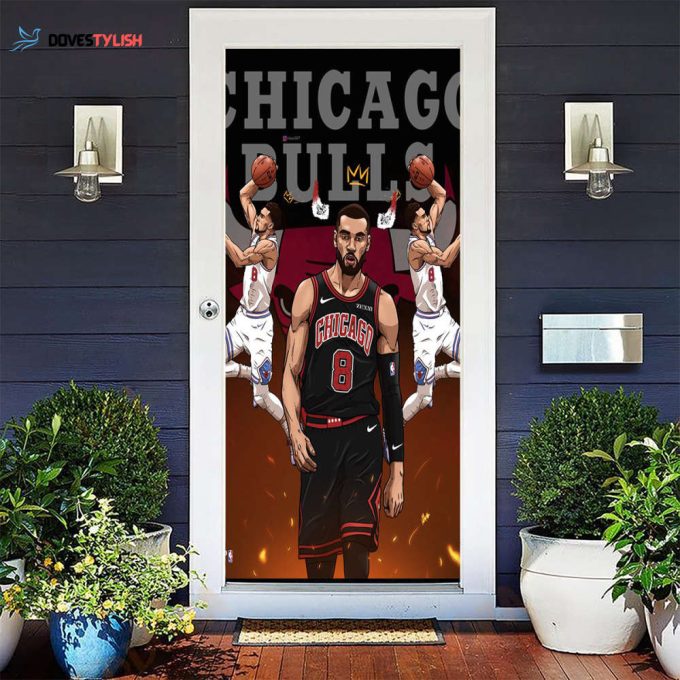 Chicago Bulls 08 Zach LaVine Unisex Gift Tee 2024Gift For Fan 3D Full Printing Door Cover