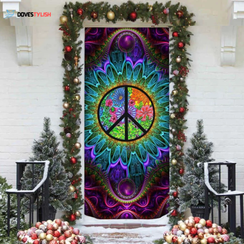 Christmas Hippie Christmas Door Covers – Front Door Cover – Christmas 2022 Gifts Tmarc Tee