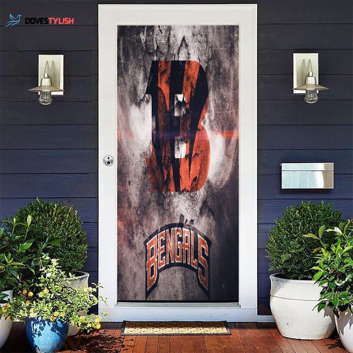 Cincinnati Bengals Emblem Vintage Wall Gift For Fan 3D Full Printing Door Cover