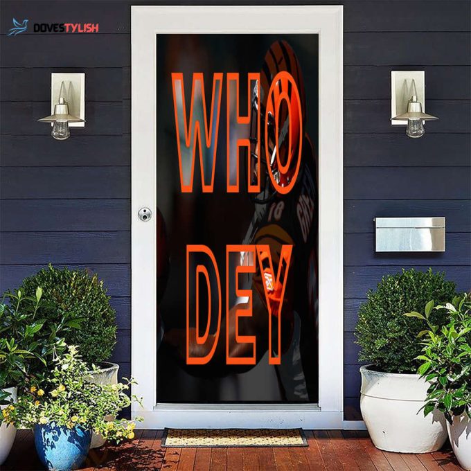 Cincinnati Bengals Who Dey Gift For Fan 3D Full Printing Door Cover