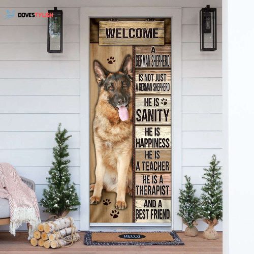 German Shepherd Door Cover Presents For Dog Owners