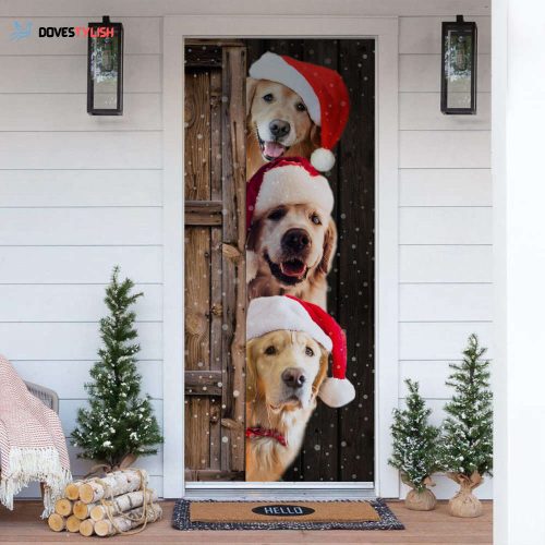 Golden Retriever Christmas Door Cover Tmarc Tee