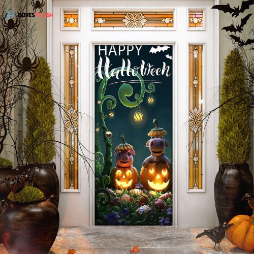 Happy Halloween Door Cover Decorations for Front Door