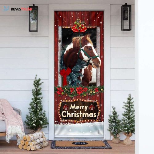 Horse Merry Christmas Door Cover Cute Christmas Door Cover Presents For Horse Lovers