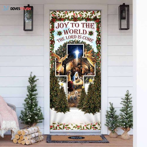 Jesus Christian Merry Christmas Door Cover Nativity Door Cover Christmas Home Decor Porch Home Holidays Decorations HT