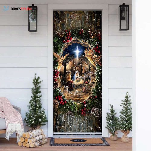 Jesus Is Born Door Cover Christian Home Decor