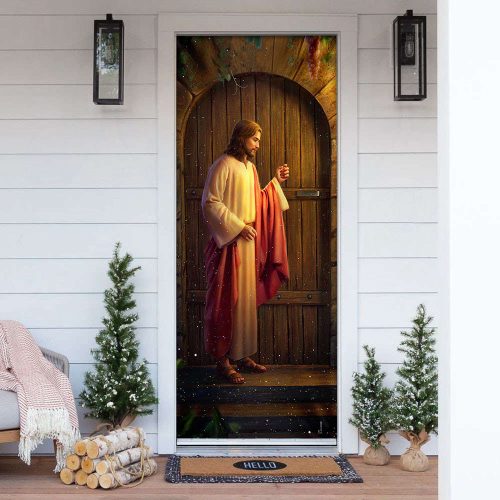 Jesus Knocking On The Door Door Cover Christian Room Decor