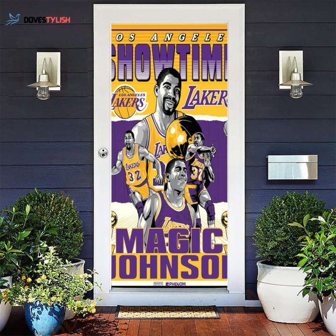 Los Angeles Lakers 32 Magic Johnson Unisex Gift Tee 2024Gift For Fan 3D Full Printing Door Cover