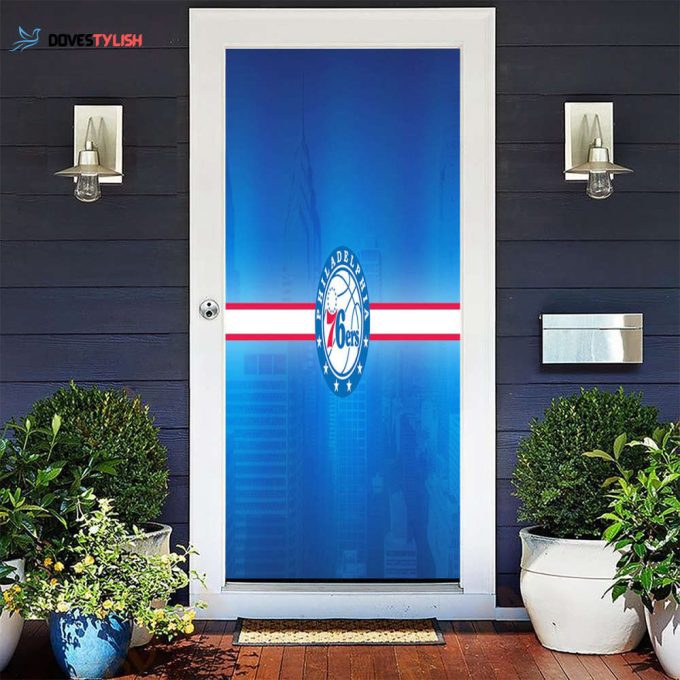 Philadelphia 76ers Blue City Gift For Fan 3D Full Printing Door Cover