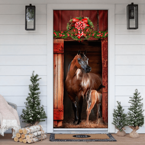 Tmarc Tee Arabian Horse Barn Door Cover, Gifts For Home Decor