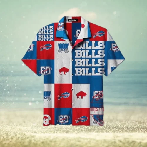 Buffalo Bills NFL Logo Sport Pattern Hawaiian Shirt Unisex Gift Tee 2024