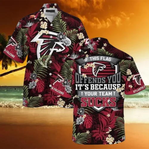 Atlanta Falcons NFL Red Aloha Gift For Football Fans Hawaiian Shirt