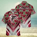 Atlanta Falcons NFL Mountains And Trees Pattern Beach Hawaiian Shirt