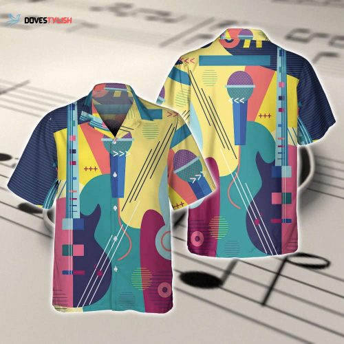 3D Full Printed Jazz Hawaiian Shirt, Hawaiian Aloha Beach Shirt For Musican, Jazz Hawaiian Shirts