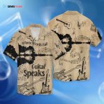 3D Guitar Hawaiian Shirt, Where Words Fail Guitar Speak, Guitar Lover Aloha Hawaii Shirt, Guitarist Hawaiian Shirts