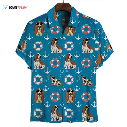 Basset Hound Hawaiian Shirt Beach Short Sleeve Basset Hound Shirt Gift For Dog Lovers