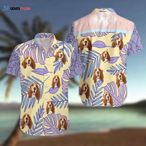 Basset Hound Hawaiian Shirt Cactus Mens Summer Shirts