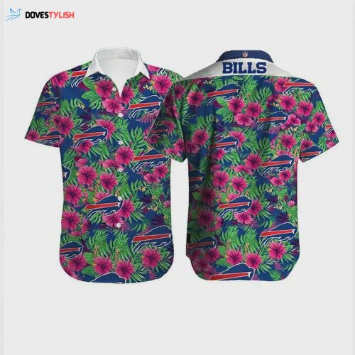 Buffalo Bills NFL Digital Flowers Aloha Hawaiian Shirt