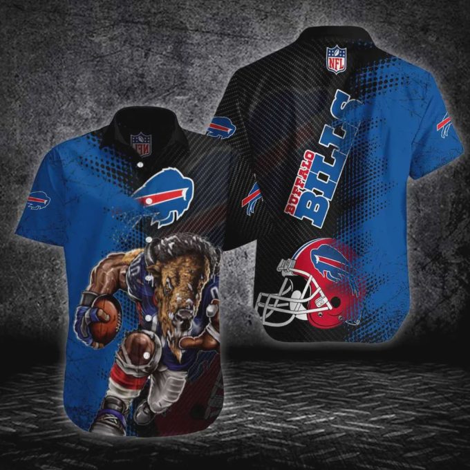 Buffalo Bills NFL Mascot Pattern Hawaiian Shirt