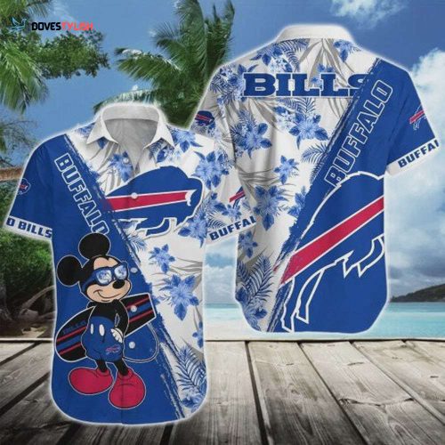 Buffalo Bills NFL Logo Sport Pattern Hawaiian Shirt Unisex Gift Tee 2024