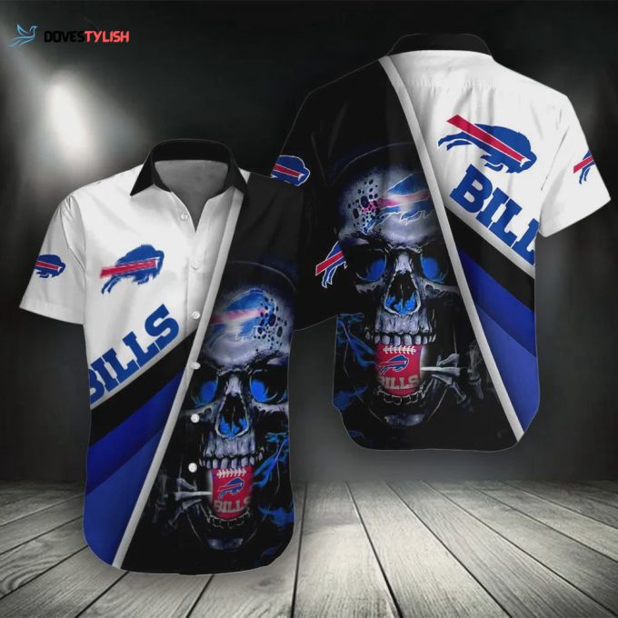 Buffalo Bills NFL Skull Magic Art Hawaiian Shirt